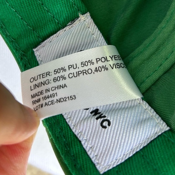 BNWT Telfar Vegan Logo Embossed Hat, Green - Picture 8 of 9